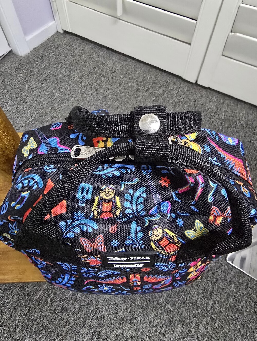 Loungefly Disney Pixar "Coco" Dia de Los Muertos Mini Backpack Nylon/Canvas Rare - Picture 5 of 12